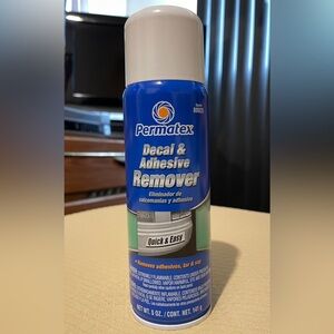 Permatex Decal & Adhesive Remover. Item#80025. NET WT. 5 OZ. Made in U.S.A